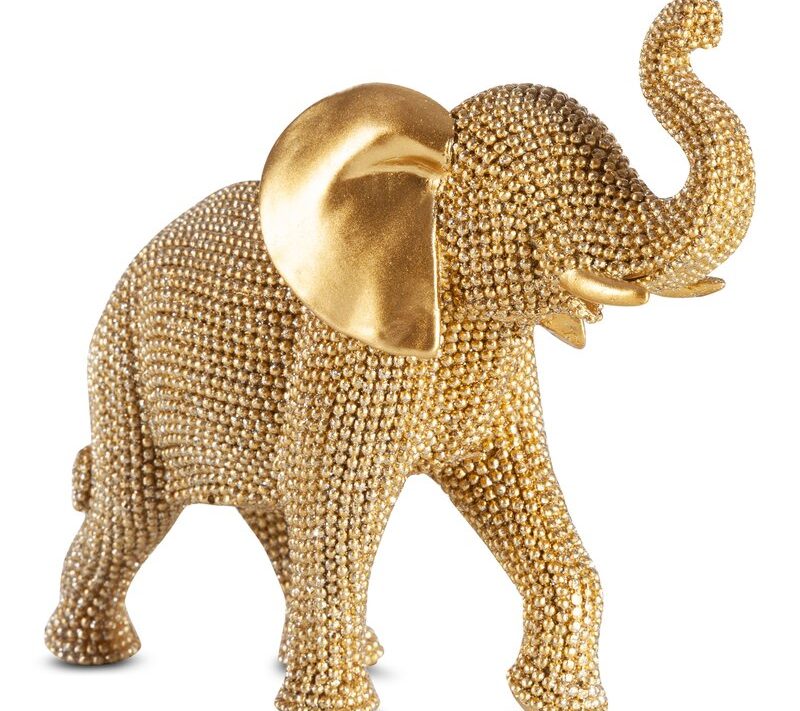 Figurka ceramiczna ELDO złota 17 X 6 X 13 CM – symbol szczęścia