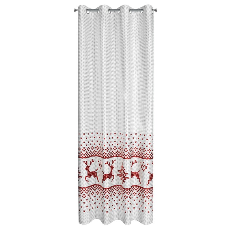 ZASŁONA ŚWIATECZNA NOEL01 140 X 250 CM BIAŁY
