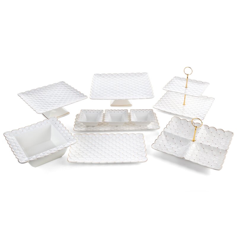 Misa ceramiczna Belia kremowa 23 x 23 x 9 cm – do serwowania przekąsek