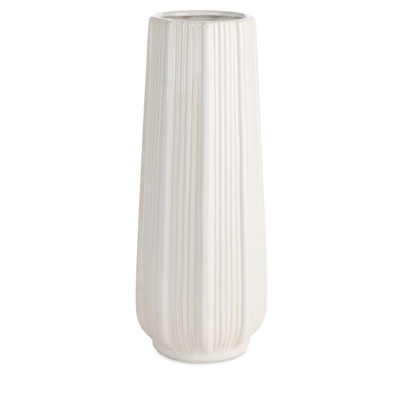 WAZON DEKORACYJNY GARET (03) O 15 X 38 CM KREMOWY