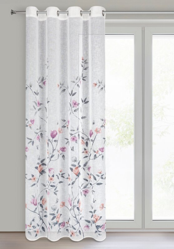 Zasłona gotowa Antea biała 140 x 250 cm – rozświetla wnętrze