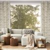 Zasłona gotowa Lucina naturalna 140 x 250 cm – z botanicznym wzorem