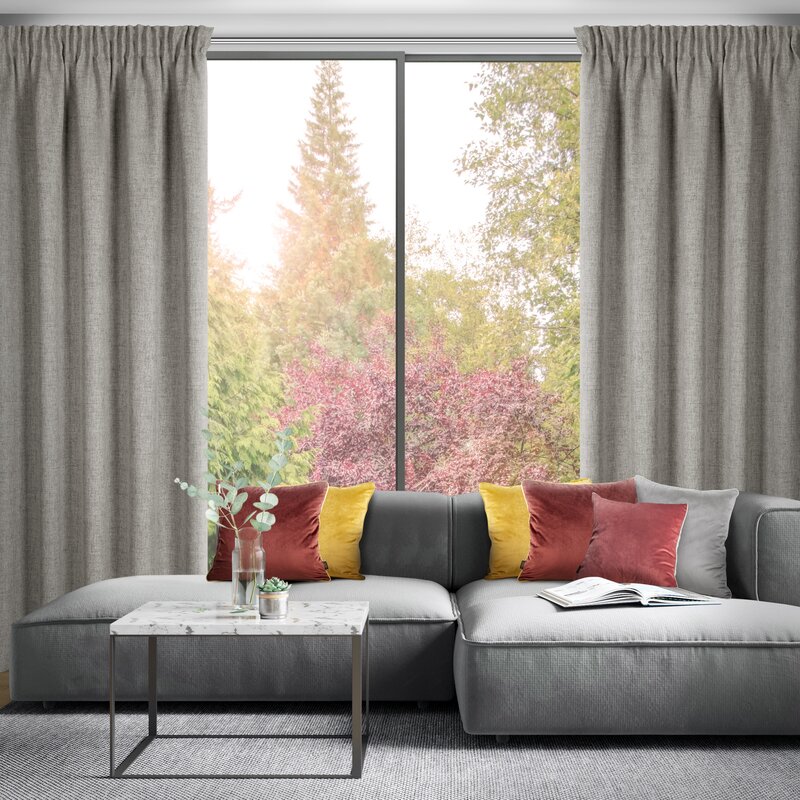 Zasłona gotowa JULA2 ciemnobeżowa 140 x 270 cm – wprowadza spokój