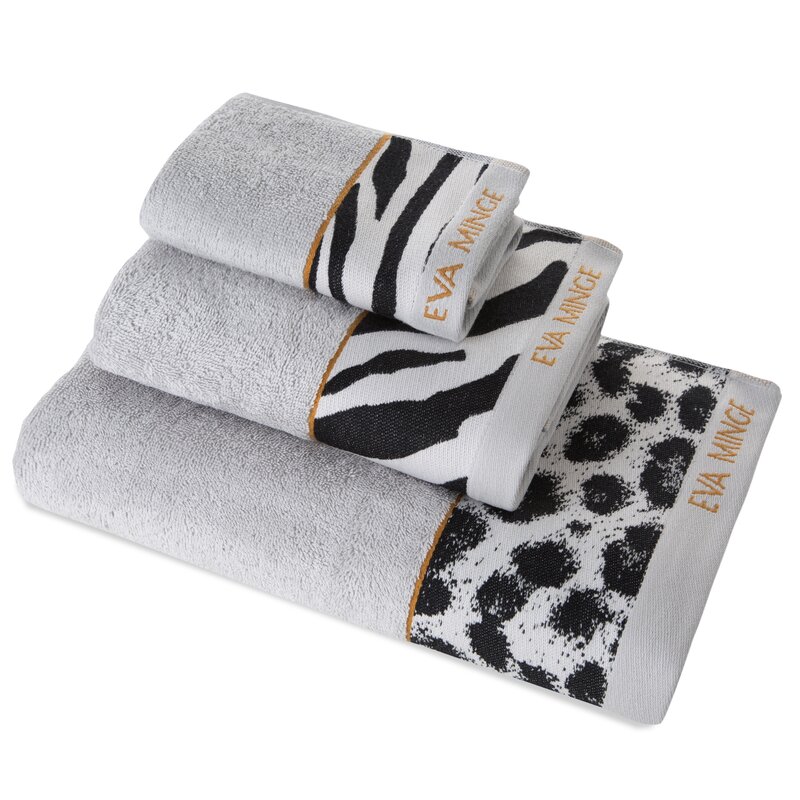 Ręcznik Eva Minge srebrny 50 x 90 cm – elegancki design