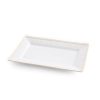 Patera ceramiczna Olivia biała 31 x 19 x 2 cm – idealna na przekąski