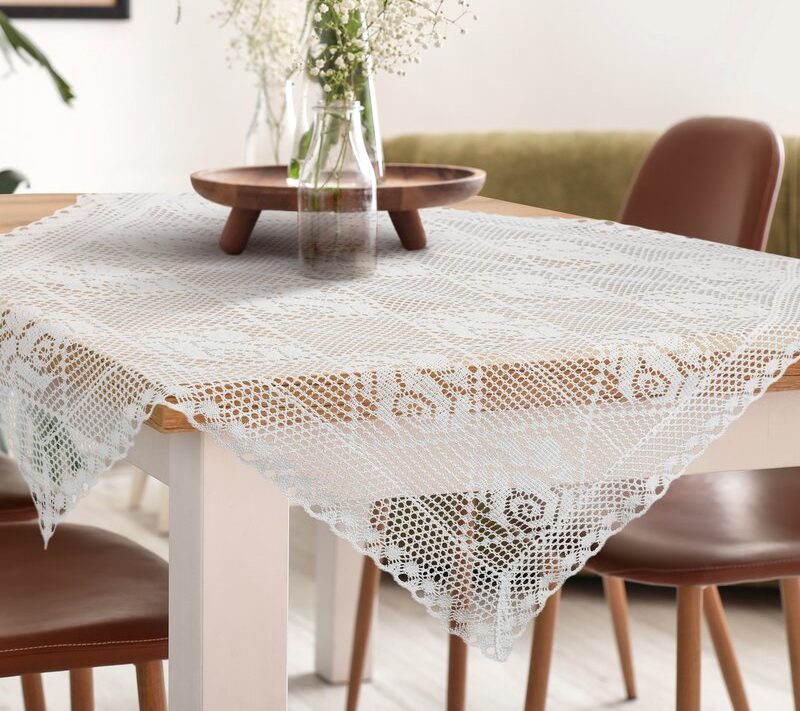 Obrus nici Rosaly biały 85 x 85 cm – wprowadza subtelną elegancję