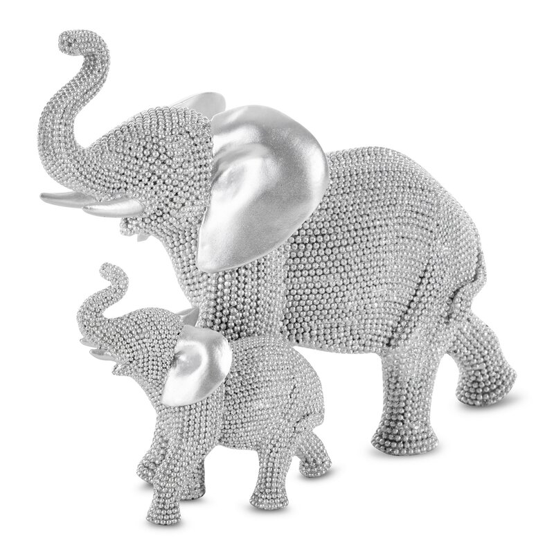 Figurka dekoracyjna ELDO srebrna 25 X 12 X 20 CM – z ceramiki