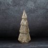 Figurka bożonarodzeniowa złota 10 x 10 x 31 cm – ze światełkami LED