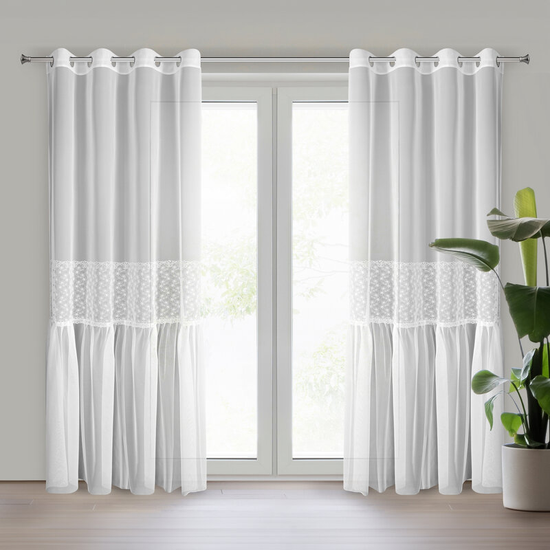 Firana gotowa Lauri biała 140 X 250 CM – wnosi lekkość i świeżość