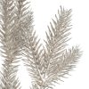 Gałązka dekoracyjna bożonarodzeniowa srebrna 20 x 50 cm – dodatek do dekoracji