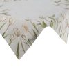 Obrus gobelinowy z tulipanami jasnopopielaty 100x100 cm – wprowadza świeżość