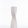 Wazon ceramiczny RISO kremowy O 13 X 63 CM – z unikalną fakturą