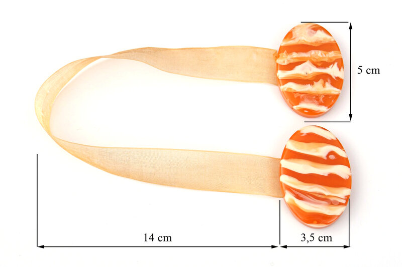Upinacz dekoracyjny z magnesem pomarańczowy 15 cm – doda ciepła aranżacji