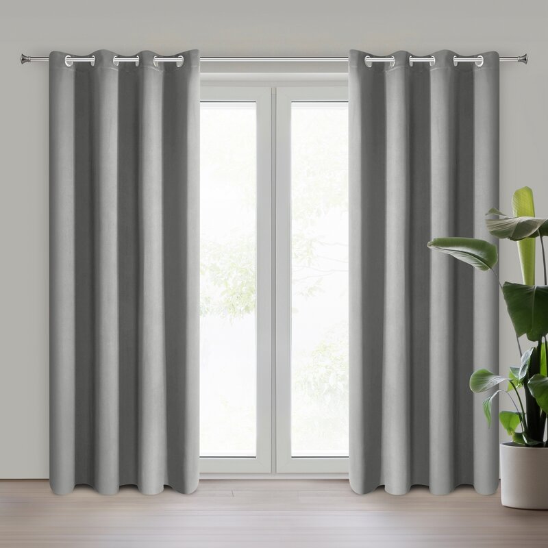 Zasłona gotowa D91 Parisa szara 140 x 250 cm – blokuje światło