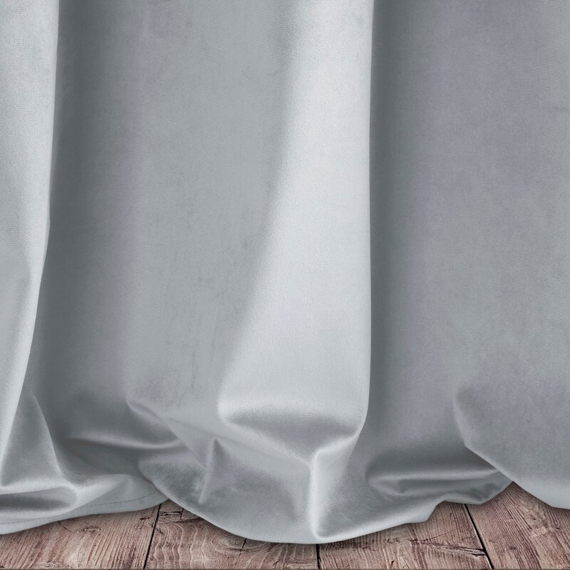 Zasłona gotowa Pierre jasnoszara 140 x 250 cm – zaciemnia pomieszczenie