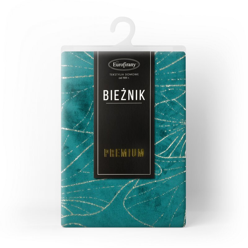 Obrus błyszczący Blink ciemnoturkusowy 35 x 180 cm – na rodzinne obiady