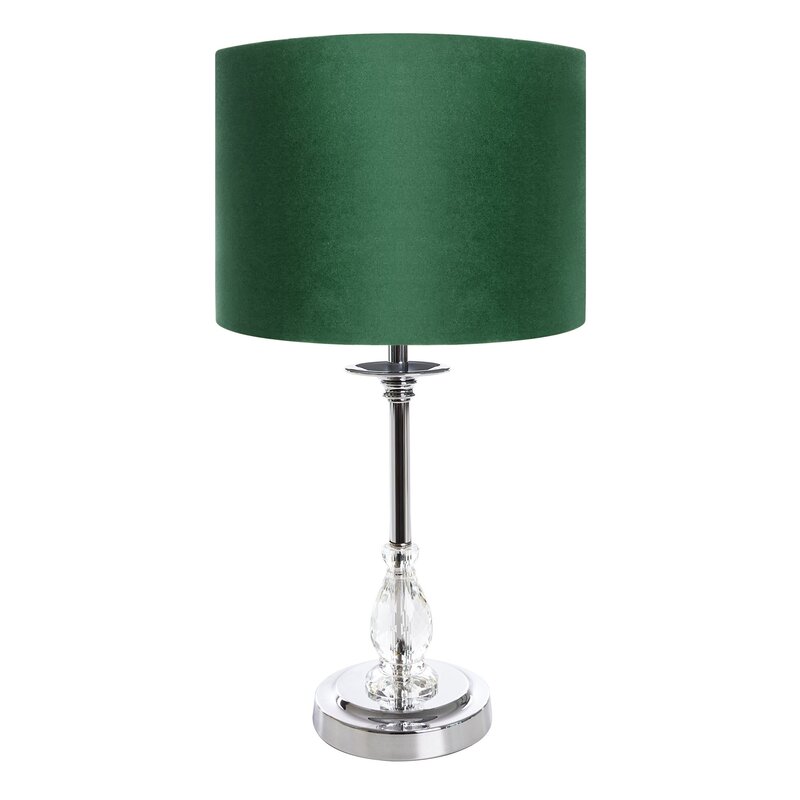 Lampa stołowa Monik ciemnozielona fi 30 x 53 cm – tworzy przytulną atmosferę