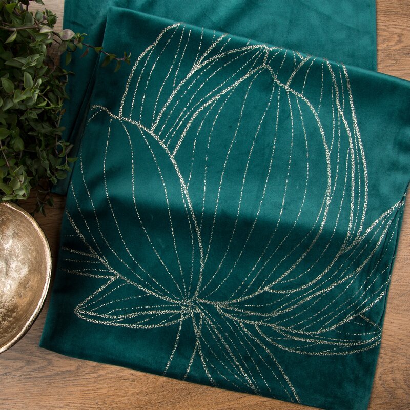 Obrus błyszczący Blink ciemnoturkusowy 35 x 140 cm – doda blasku stołowi