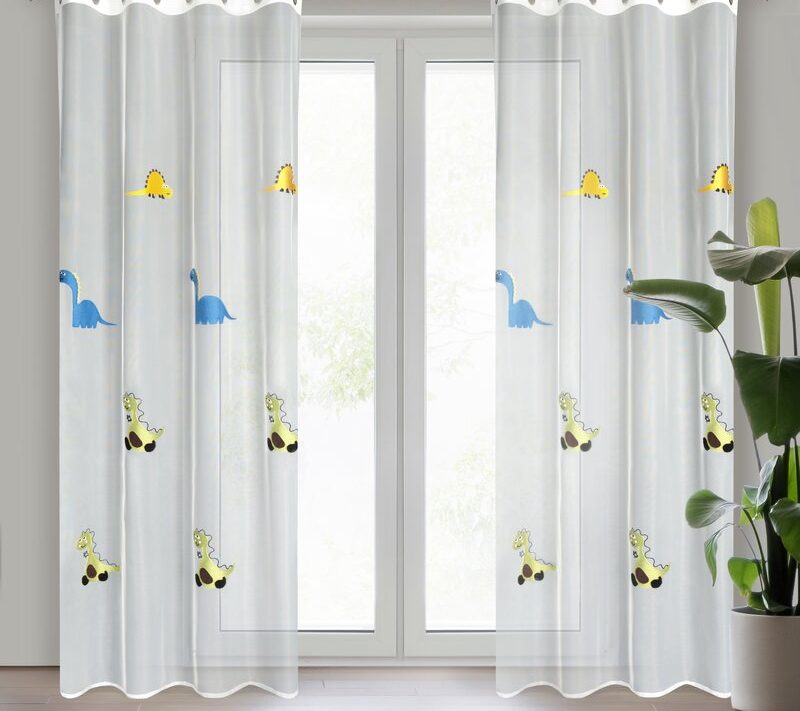 Firana gotowa Dino biała 140 x 250 cm – rozprasza światło