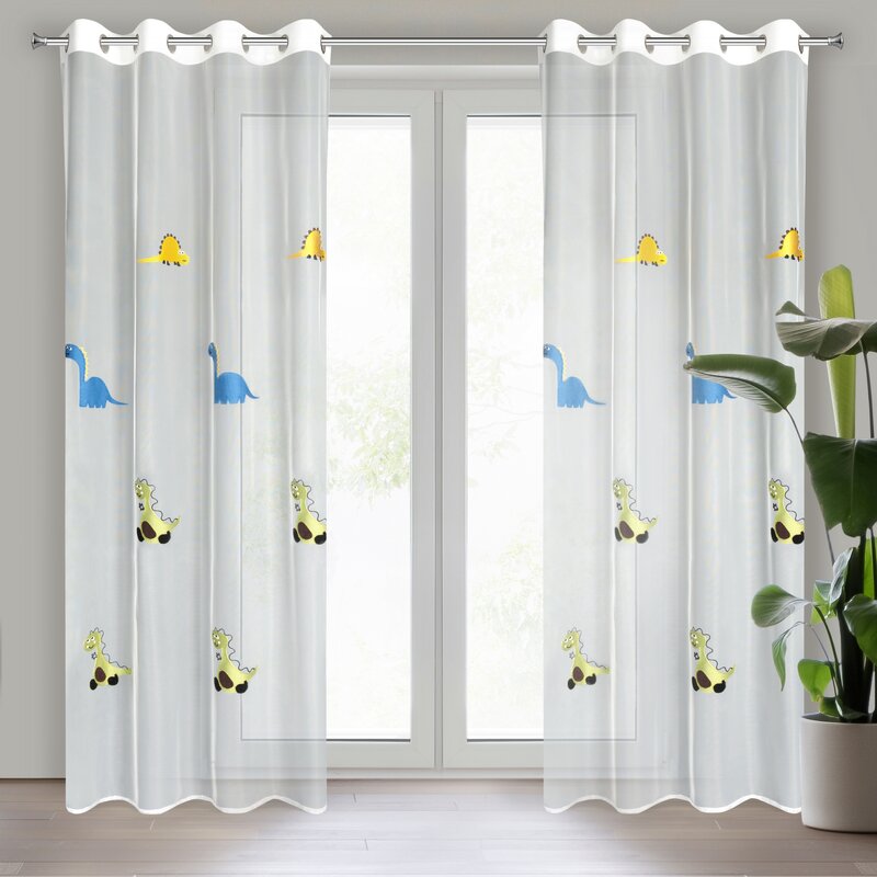 Firana gotowa Dino biała 140 x 250 cm – rozprasza światło