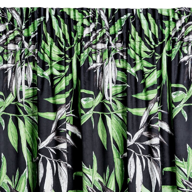 Zasłona gotowa Zoja czarna 140 X 270 CM – z miękkiego welwetu