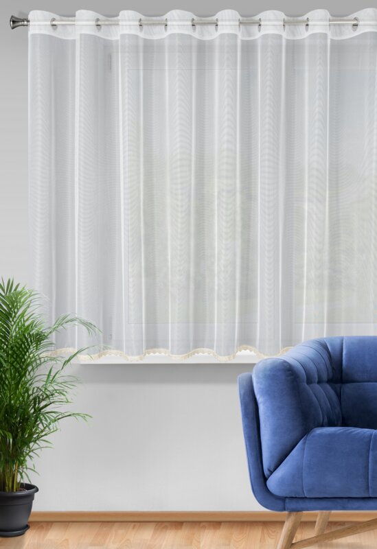 Firana gotowa Vivian biała 300 x 150 cm – rozświetla wnętrze