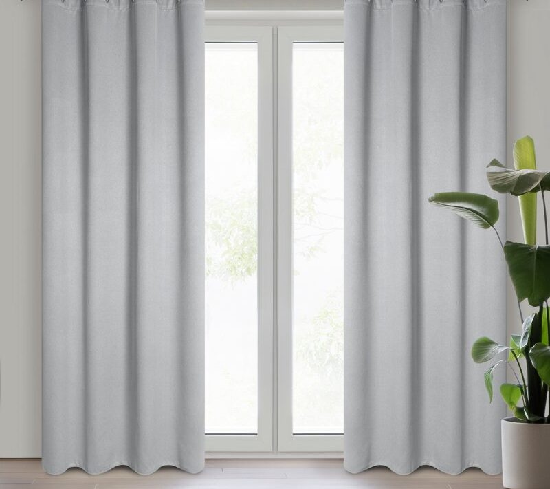 Zasłona gotowa Amaro szara 140 X 250 cm – zapewniająca zaciemnienie