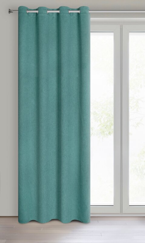 Zasłona gotowa Amaro turkusowa 140 X 250 cm – skuteczne zaciemnienie