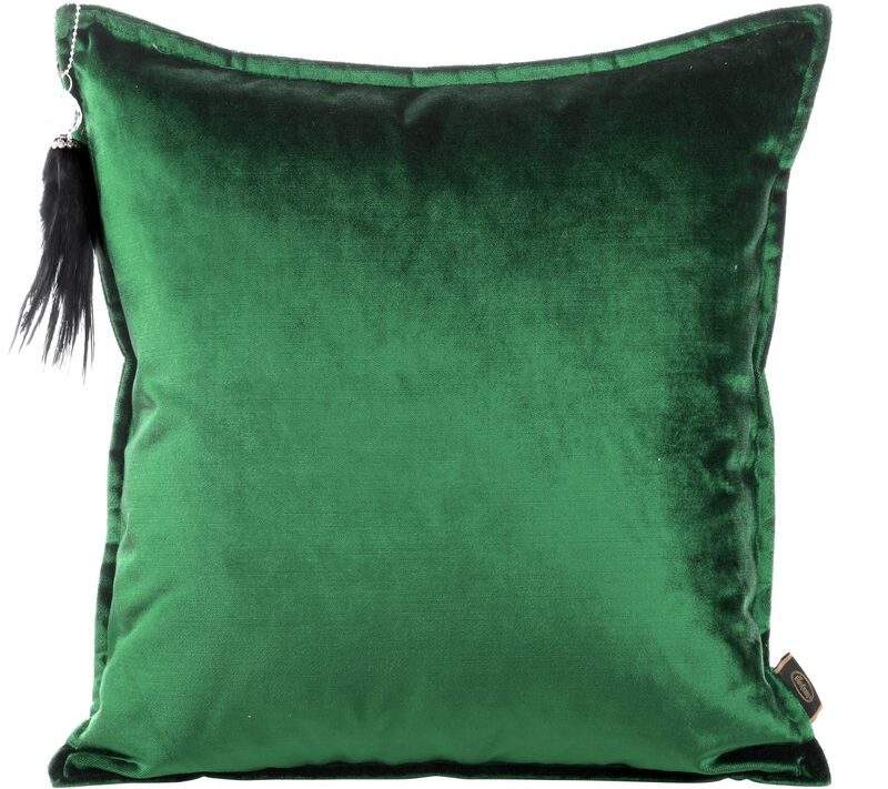 Poszewka velvet ROYAL 5 ciemnozielona 45 x 45 cm – dodaje głębi wnętrzu