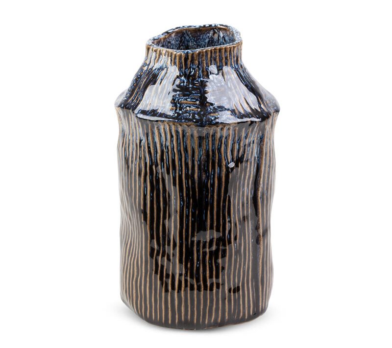 Wazon ceramiczny Alda granatowy 16 x 27 cm – na susze i kwiaty