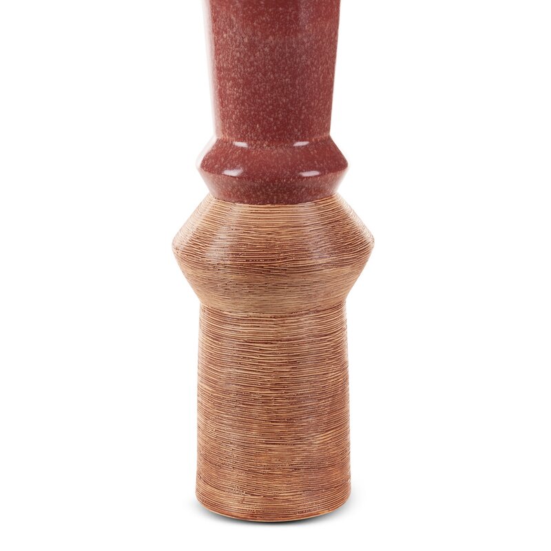 Lampa stołowa Elda ceglasta fi 35 x 75 cm – tworzy ciepłą atmosferę