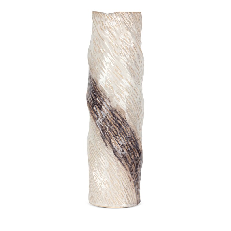 WAZON DEKORACYJNY ROSINA (04) FI 15 X 49 CM KREMOWY