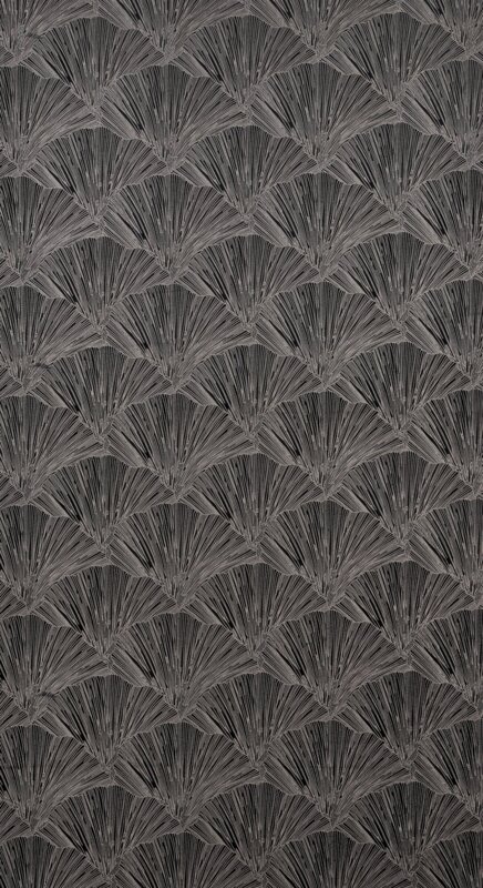 Zasłona welwetowa Goja czarna 140 X 250 cm – z błyszczącym wzorem