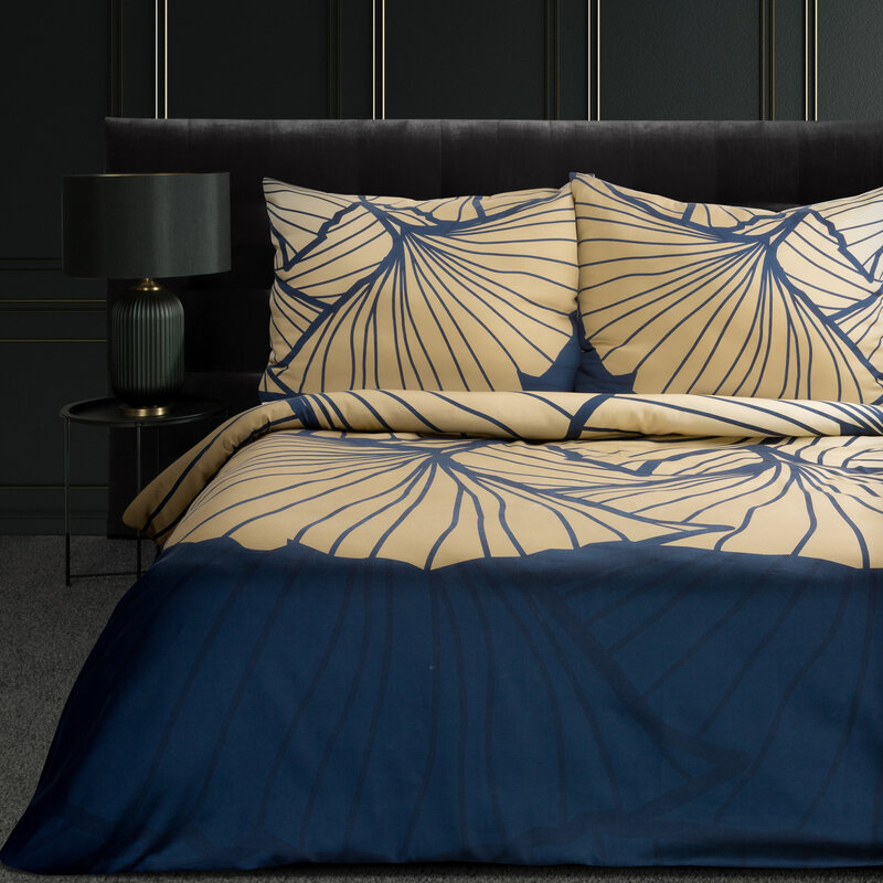 Pościel Tencel Musa 4 granatowa 220X200 – aksamitna w dotyku