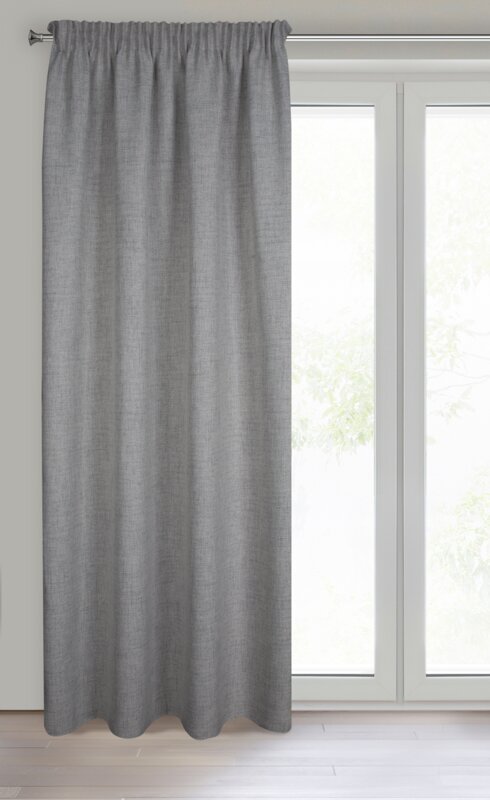 Zasłona gotowa Jula popielata 140 x 270 cm – zaciemnia pomieszczenie