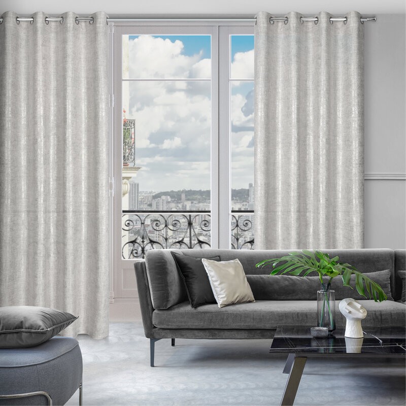 Zasłona gotowa Blanka srebrna 140 x 250 cm – zaciemnia pomieszczenie