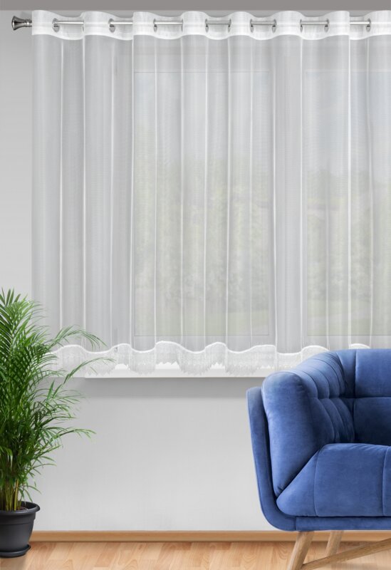 FIRANA GOTOWA SARI 400 X 145 CM BIAŁY