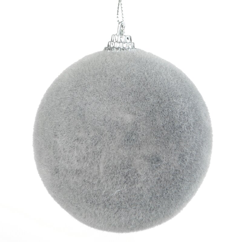 BOMBKA CHOINKOWA O 8 CM SREBRNY