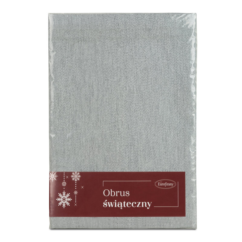 Obrus błyszczący Flash 4 srebrny 85 x 85 cm – na świąteczny stół