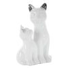 Figurka ceramiczna kot biały 15 x 11 x 22 cm – subtelny dodatek