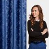 Zasłona gotowa na taśmie Adria granatowa 140 X 270 CM – miękka welwetowa