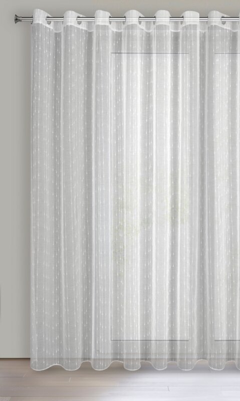 Firana gotowa Becky biała 350 X 250 cm – lekka i zwiewna