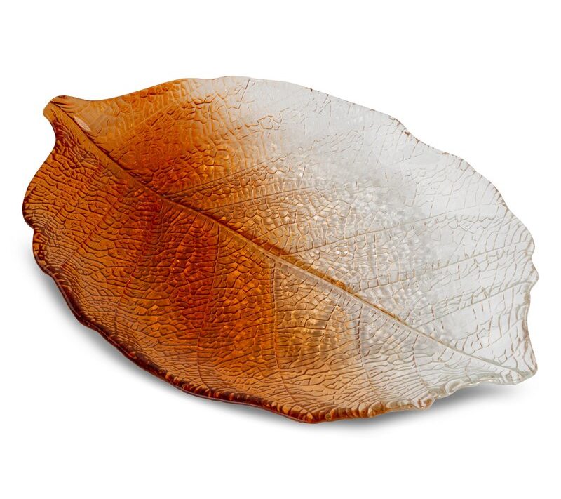 Patera szklana Sava pomarańczowa 35 x 24 x 3 cm – idealna na owoce