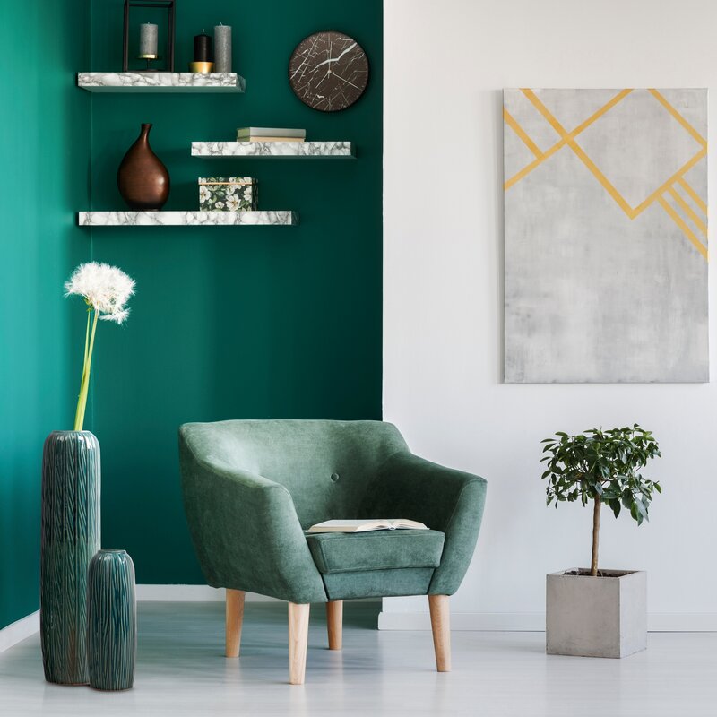 Wazon ceramiczny Rea zielony fi 12 x 28 cm – na susze i kwiaty