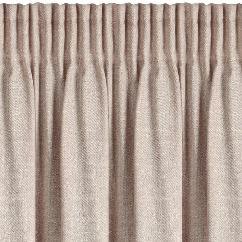 Zasłona gotowa beżowa 140 x 270 cm – zaciemniająca wnętrze