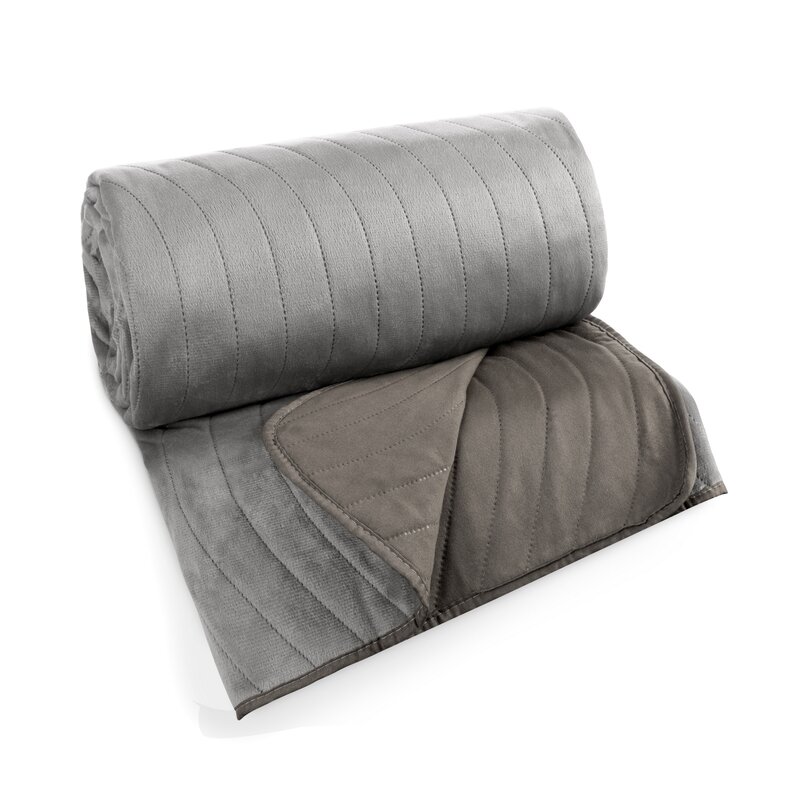 Narzuta welurowa Luiz10 srebrna 200 x 220 cm – doda przytulności