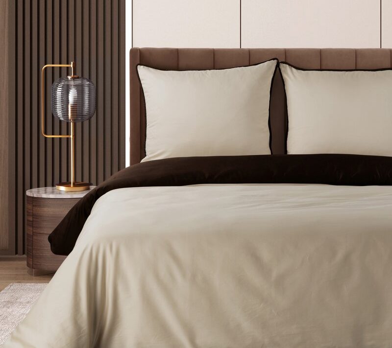 Komplet pościeli Lunara beżowa 160 X 200 cm – przytulna i komfortowa