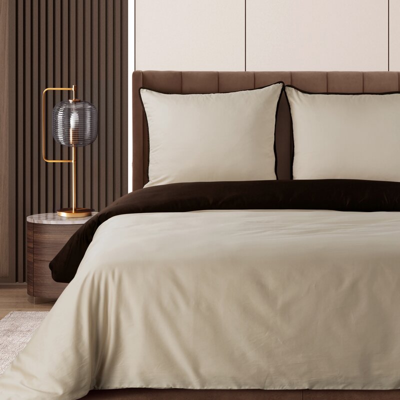Komplet pościeli Lunara beżowa 160 X 200 cm – przytulna i komfortowa