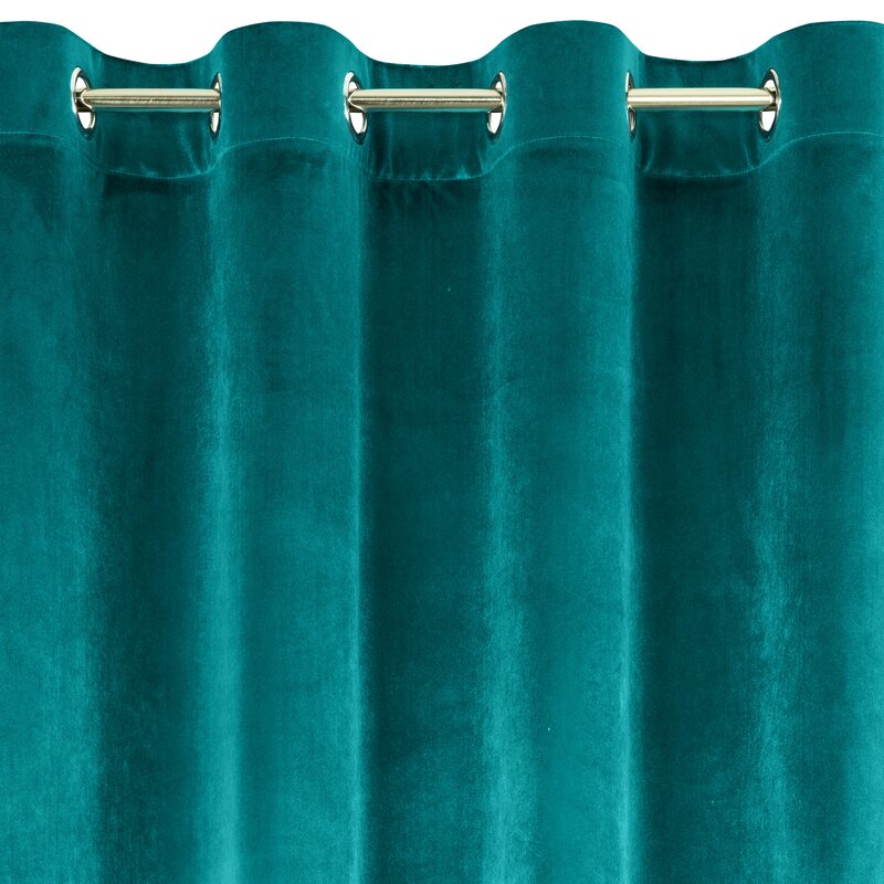 Zasłona gotowa Samanta turkusowa 140 x 250 cm – zaciemnia pomieszczenie