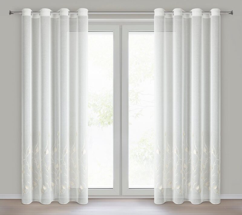 Firana gotowa Broklyn biały 140 x 250 cm – rozjaśnia wnętrze